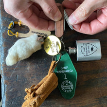 Load image into Gallery viewer, Keychain Set - Stamped Brass Valve Tag

