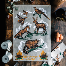 Load image into Gallery viewer, Wandawega Wildlife Tea Towel