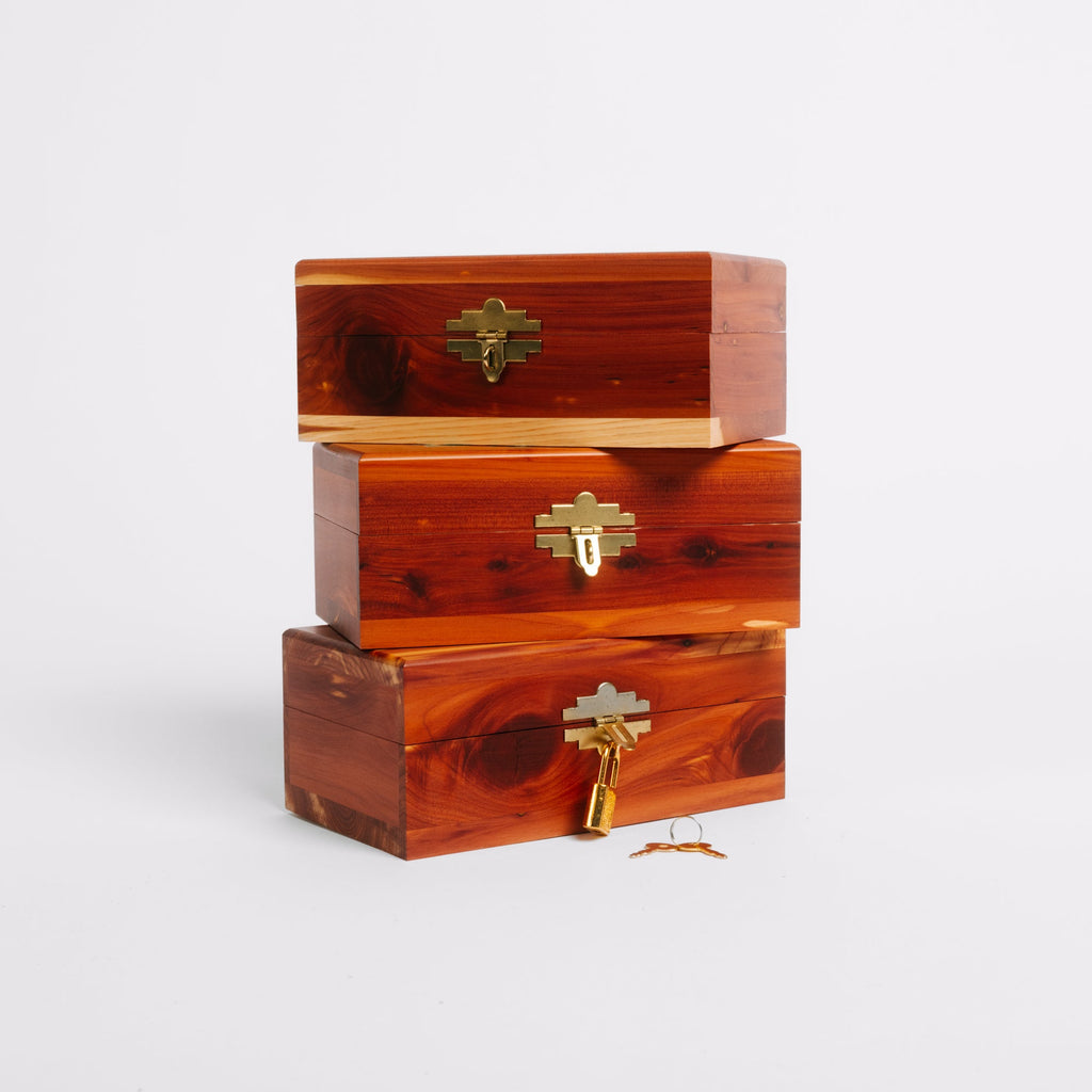 Locking Cedar Treasure Box