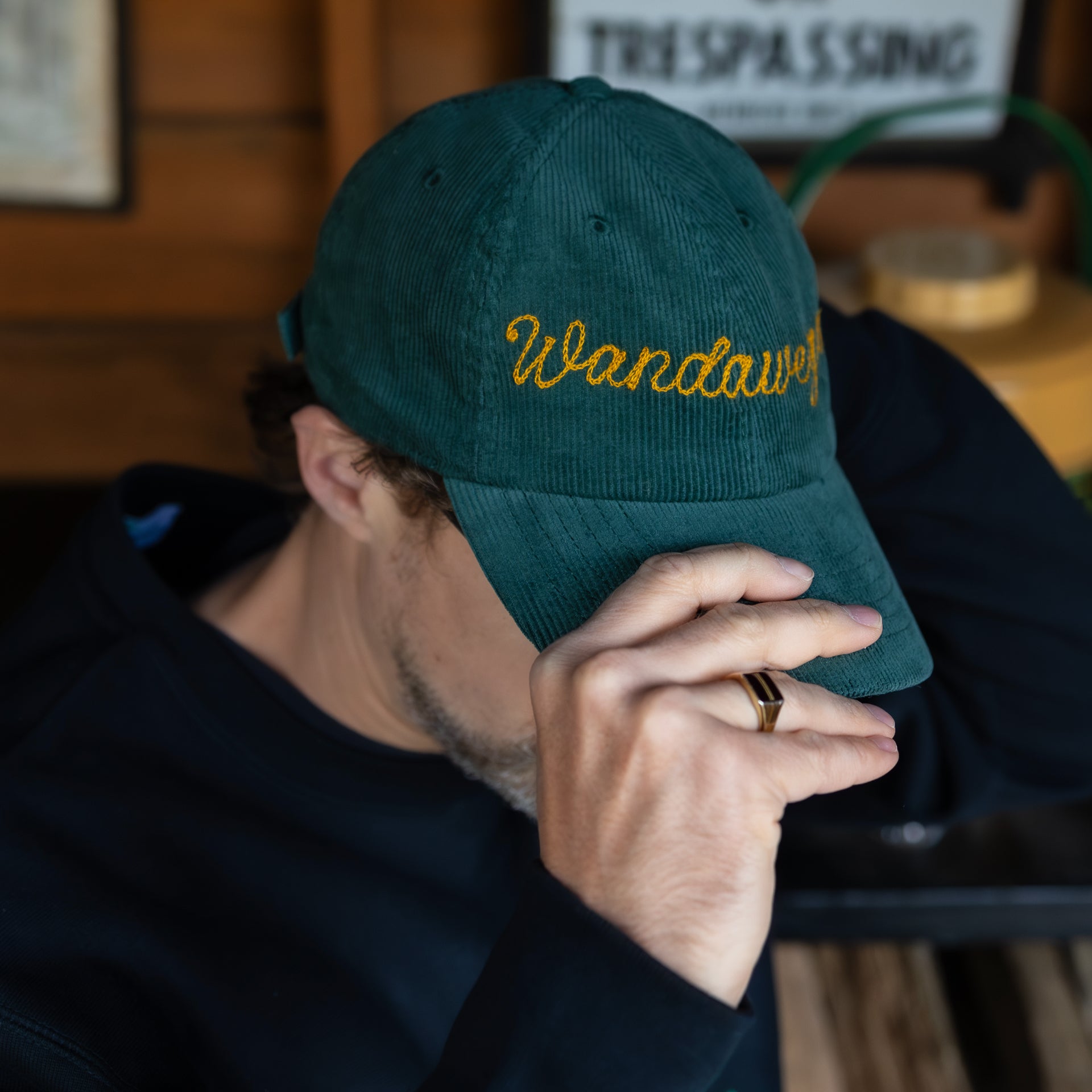Wandawega Chain Stitch Corduroy Cap