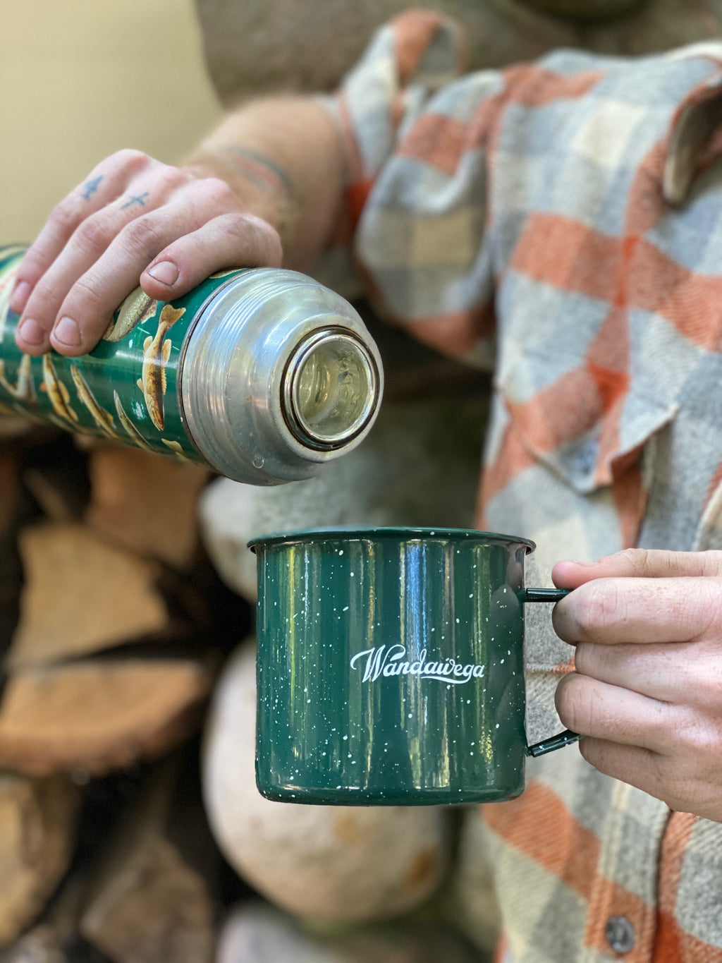 Campfire enamel mug