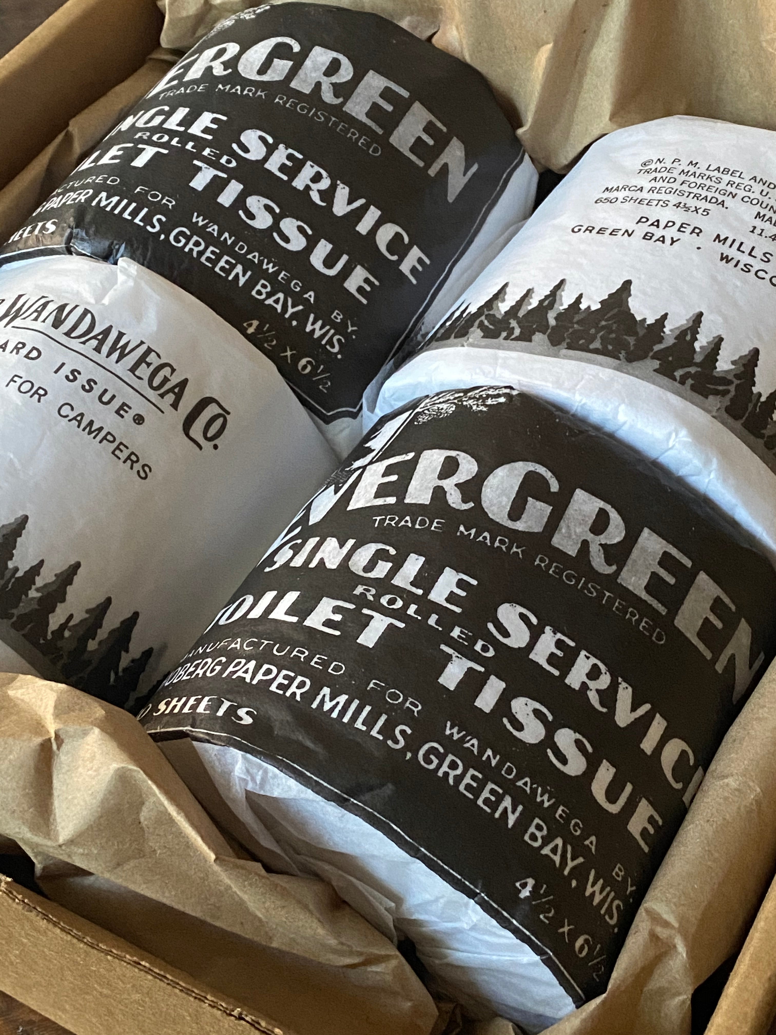 Camp Single Service Rolled Toilet Tissue