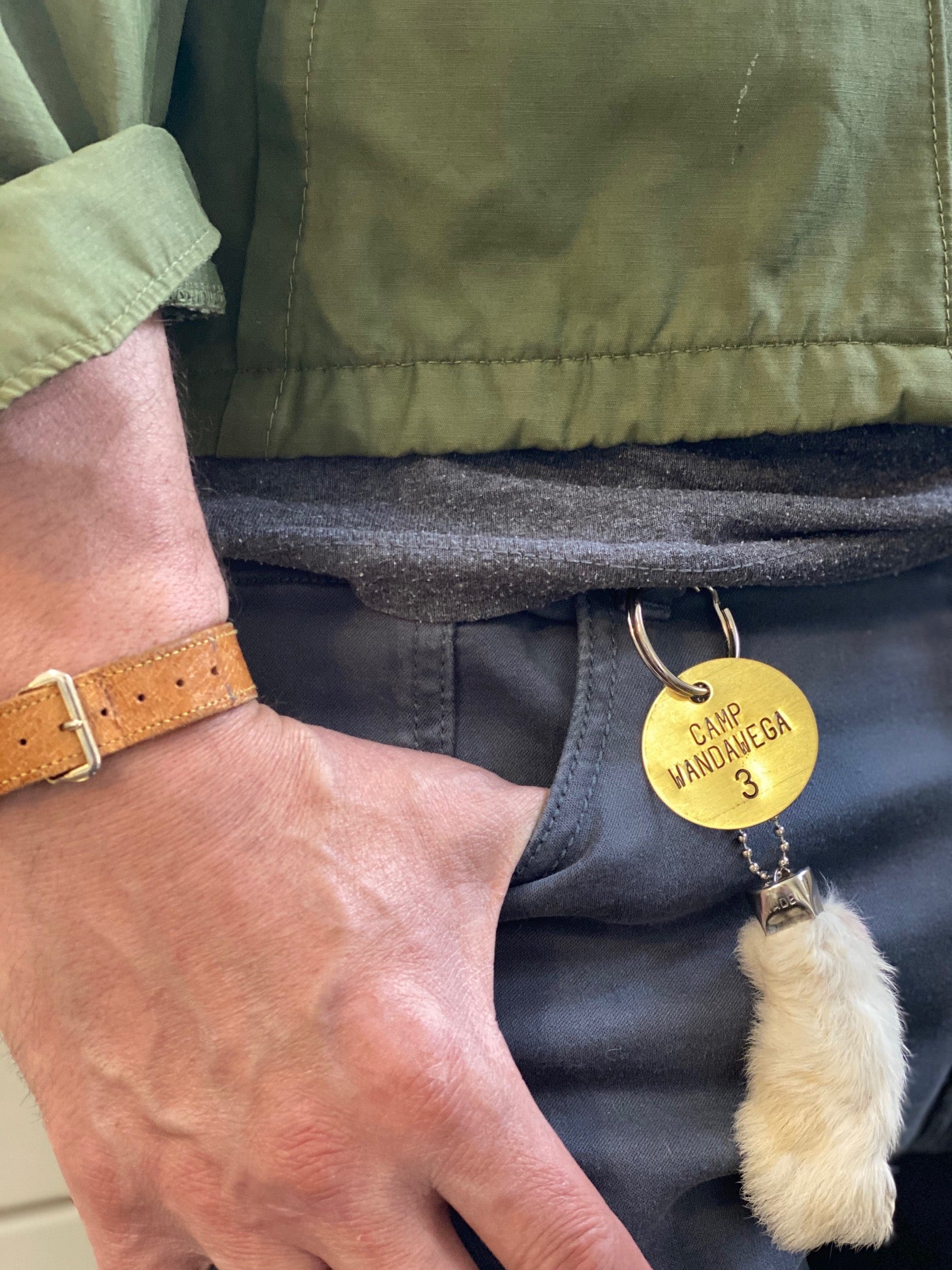 Keychain Set - Stamped Brass Valve Tag