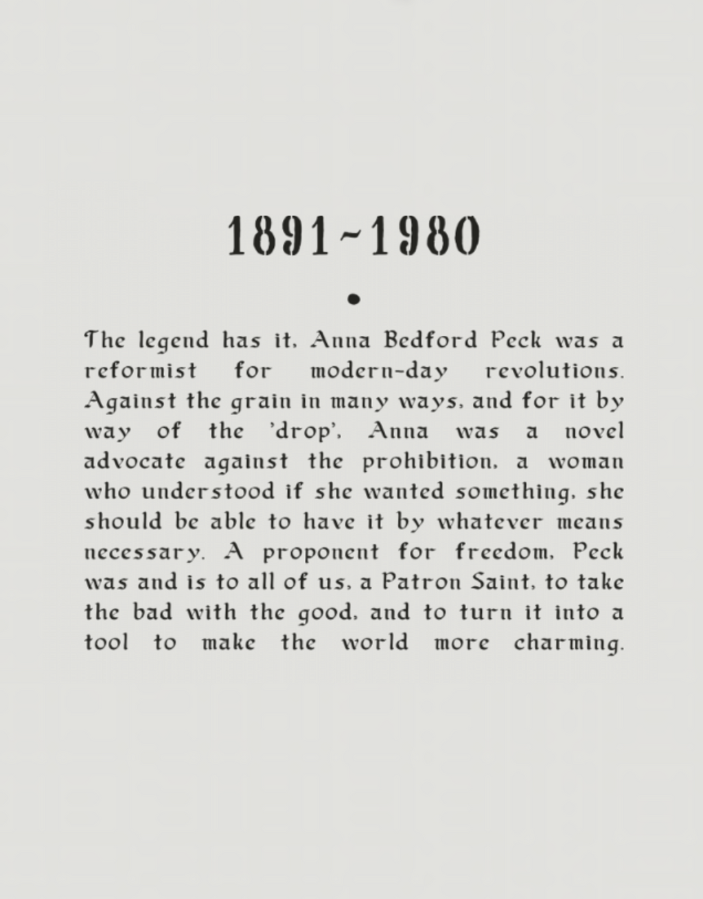 The Madame Anna Peck Saint Candle