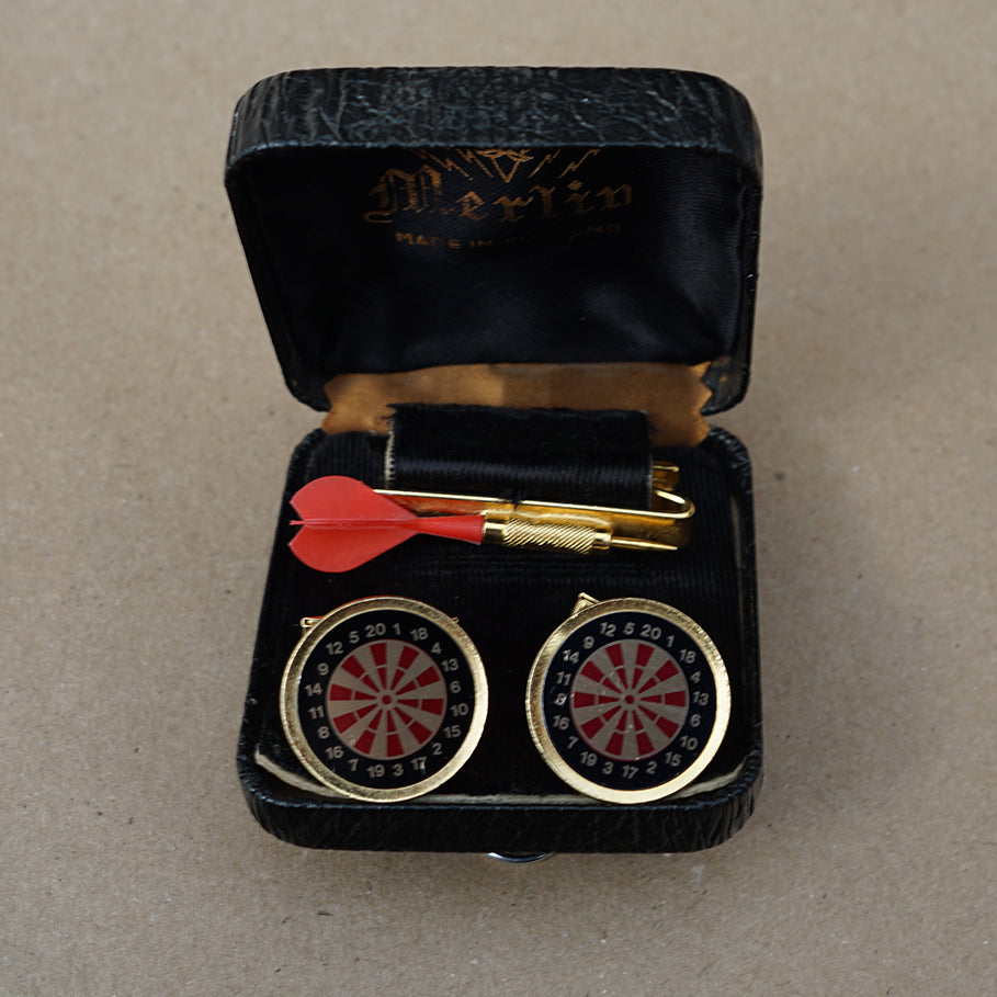 Merlin's Darts Tie Clip and Cufflink Set