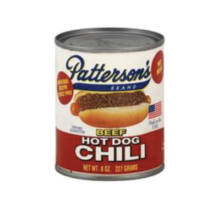 Patterson's Beef Hot Dog Chili